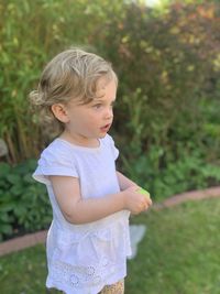 Cute boy looking at camera