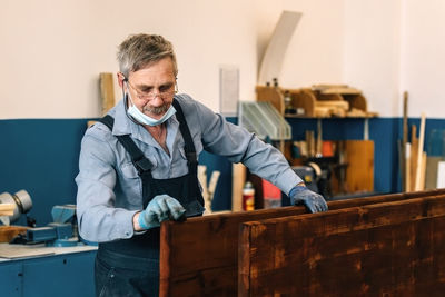 Man working at home