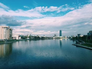 River with cityscape in background