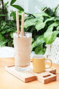 Close-up of drink on table