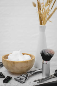 A set of items for shaving your beard.