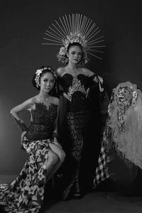 Portrait of woman wearing traditional clothing