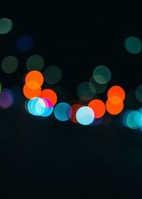 Defocused lights at night