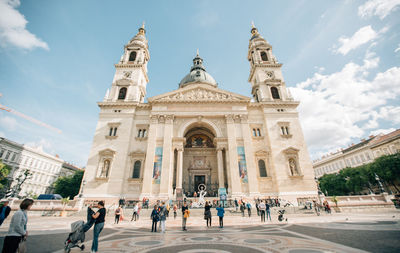 Group of people in front of cathedral