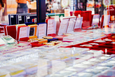 Close-up of objects for sale in market