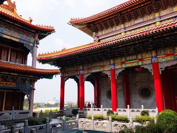 View of temple outside building