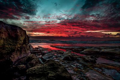 Dramatic sky over sea