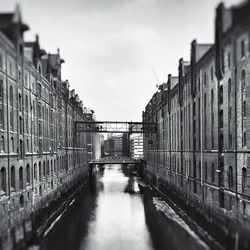 Canal amidst buildings in city