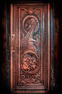 Ornate door in temple