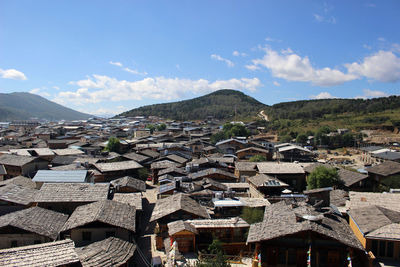 Aerial view of buildings in city