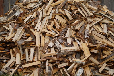 Heap of chopped wood