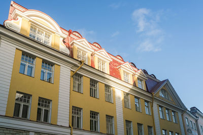 Colorful buildings at the medieval old town in tallinn