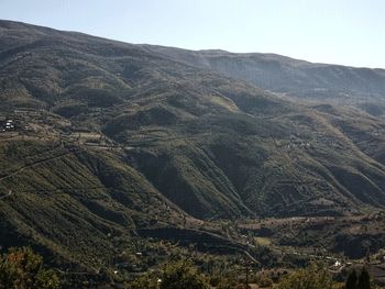 Scenic view of landscape against clear sky