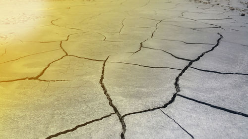 Full frame shot of cracked land