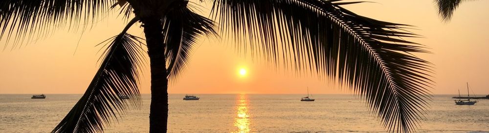 Scenic view of sea during sunset