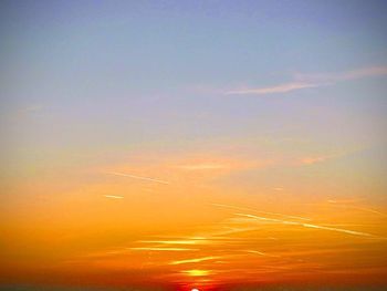 Low angle view of sky during sunset