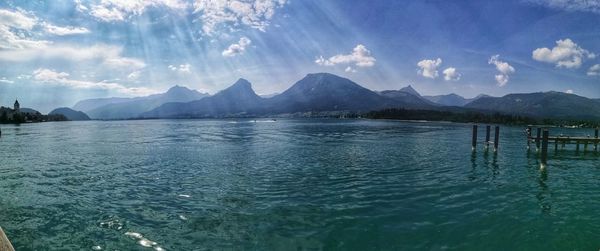 Panoramic view of sea against sky