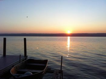 Sunset over calm sea