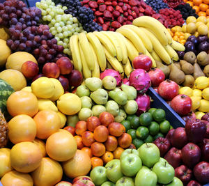 Various fruits for sale at market stall