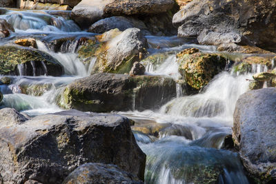 Scenic view of waterfall