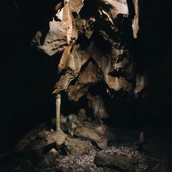 Close-up of rock formation in cave