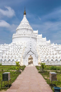 View of temple building against sky