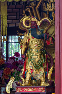 Statue of buddha in building