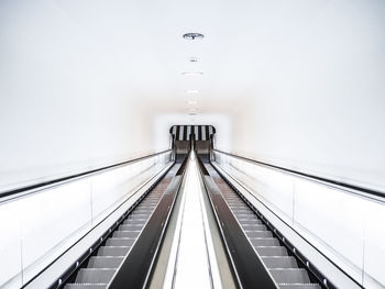 Low angle view of escalator at subway station