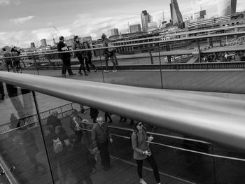 People on road against sky