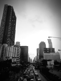 View of skyscrapers in city