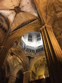 Low angle view of ceiling of cathedral