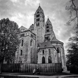 Low angle view of church against sky