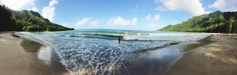 Panoramic view of sea against sky