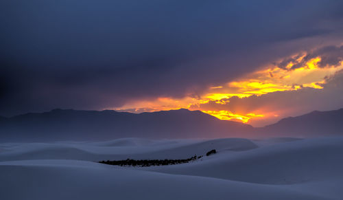 Sunset over mountains