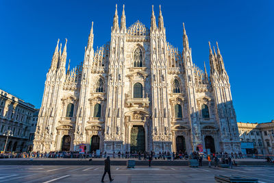 View of the famous church duomo di milano in milan, italy