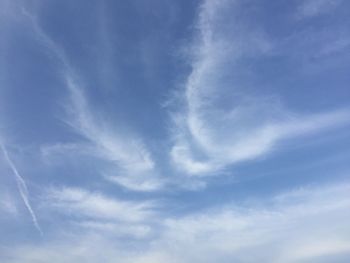 Low angle view of vapor trail in sky