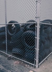 Close-up of chainlink fence