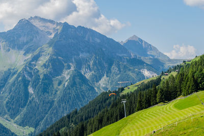 Mountains in austria mayrhofen in zillertal