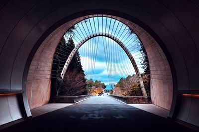 Empty road in tunnel