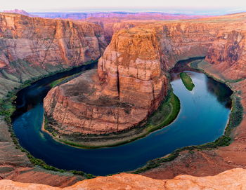 High angle view of rock formations