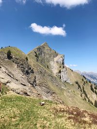 Scenic view of mountain against sky