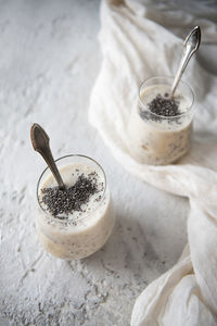 Banana smoothie with chia seeds