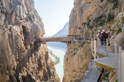 Bridge over mountain