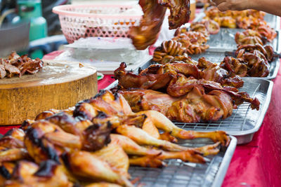 Close-up of food for sale at market stall