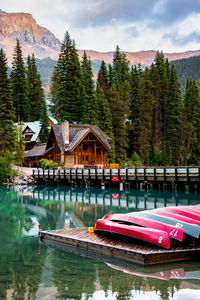 Emerald lake, yoho national park in canada, british columbia