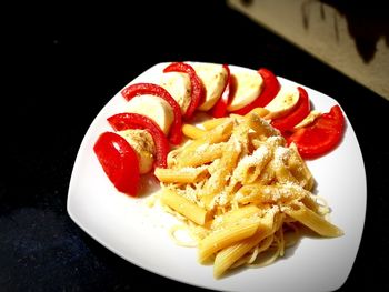 Close-up of dessert in plate on table