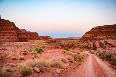 View of road passing through landscape