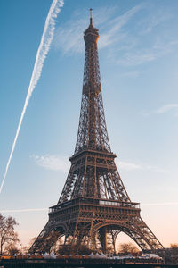 Low angle view of tower against sky