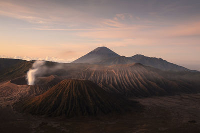 Scenic view of bromo-tengger-semeru national park during sunset