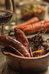 Close-up of bowl of food